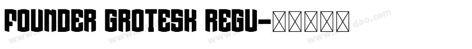 Founder Grotesk Regu字体转换